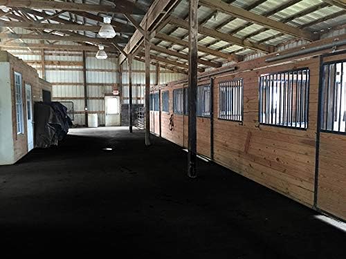 American Floor Mats - Heavy Duty Stall Tiles - Stable/Horse Flooring - Thick, Durable Rubber Solid Black 6 Border Tiles 3/4" Thick Expansion Set