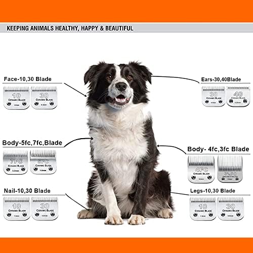 6Pack 10Blades Dog Grooming Blades Compatible with Andis Clipper