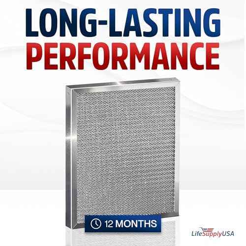 LifeSupplyUSA 12x12x1 MERV 8 Washable Electrostatic HVAC Air Filter