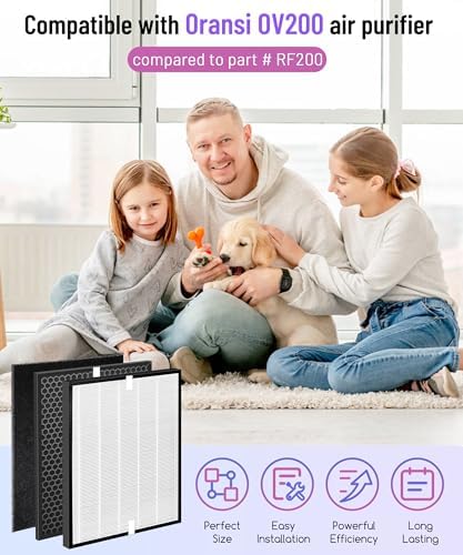 OV200 Replacement Filter Compatible with Oransi OV200 Air Purifier, Compared to Part# RF200