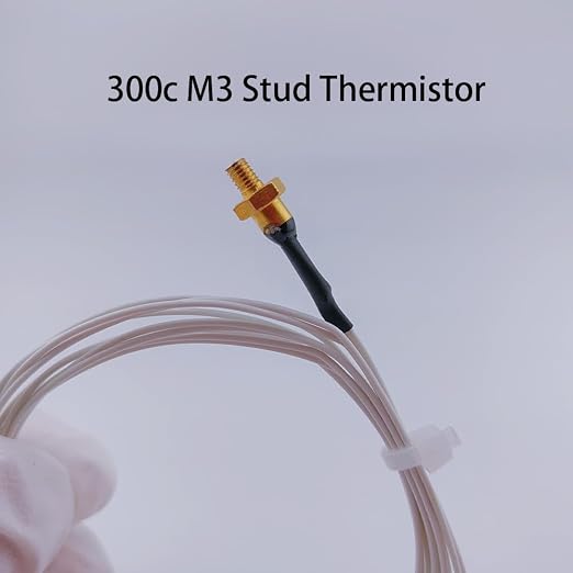 Ender 3 M3 Thermistor 300°C 1m/39.4Inch, 3D Printer M3 Stud Thermistor