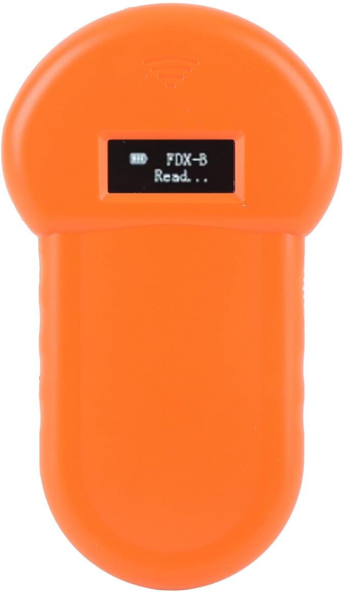EVGATSAUTO Pet Microchip Reader, Rechargeable Animal Scanner 134.2kHz with OLED Screen for Dogs Cats Pigs Cows Sheep Horses