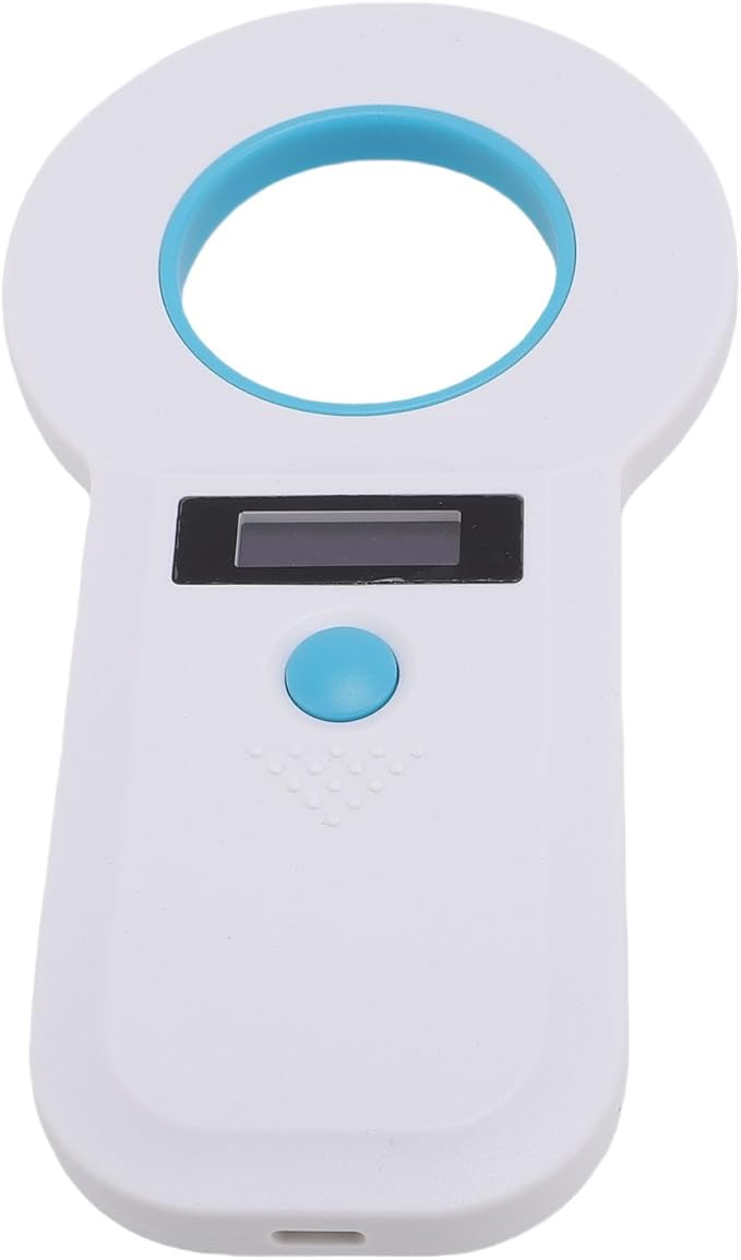 Asixxsix Pet Microchip Scanner, Portable USB Type C Double Frequency Microchip Reader, Universal Scanner with Builtin 800mAh Battery for FDX B EMID ISO11784 85 (White)