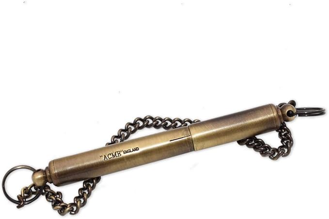 ACME Original 'Silent' Dog Training Whistle no. 535. Adjustable Frequency. Good Sound Quality. Weather-Proof. Designed and Made in the UK. Solid Brass (Antique Brass)