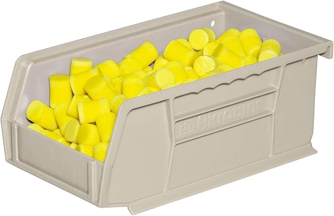 Akro-Mils 30220 AkroBins Plastic Storage Bins, Space-Saving Stackable Bins