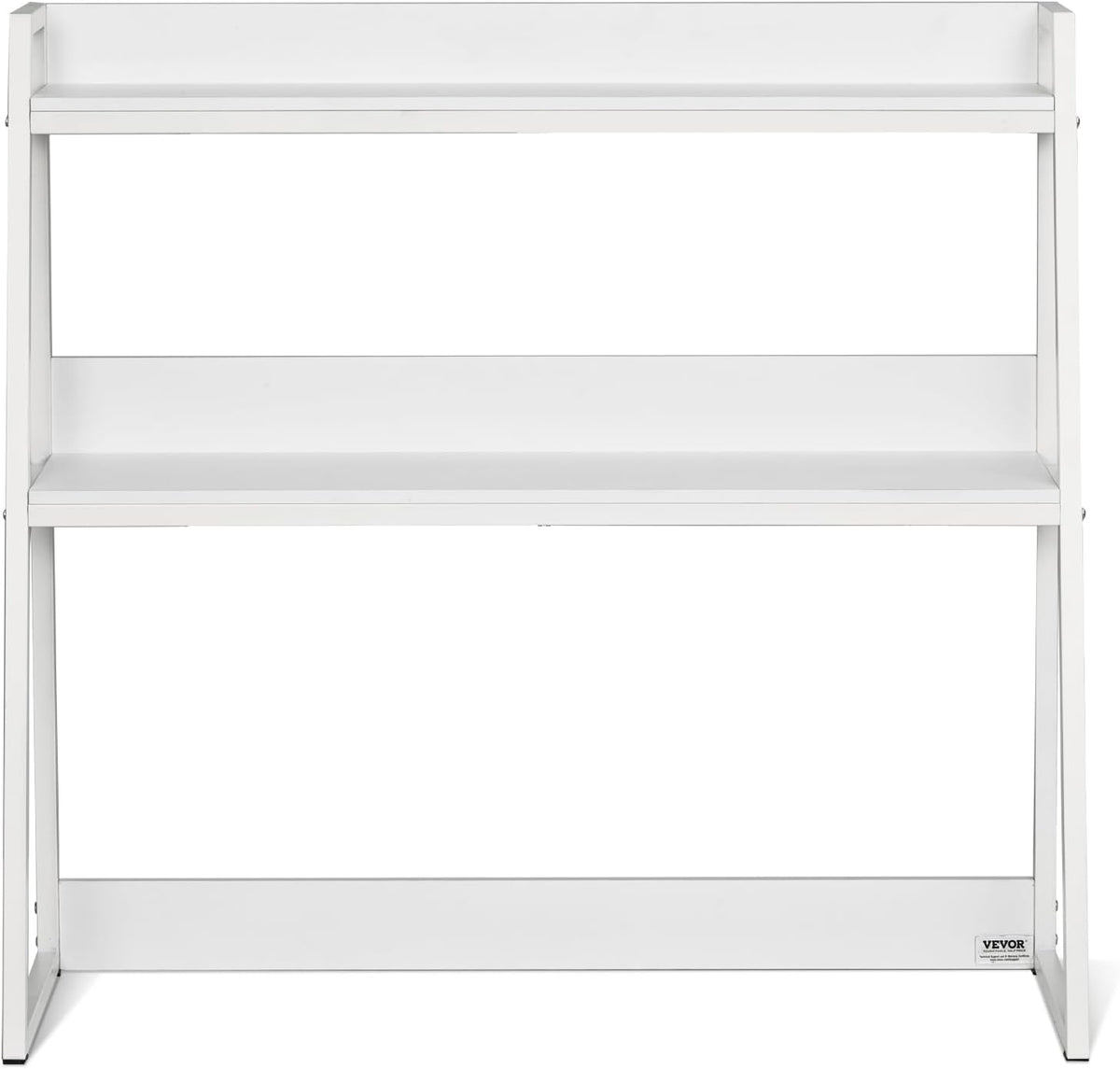 VEVOR Desktop Bookshelf, 2-Tier Desktop Storage Organizer, 37.4" x 12.6" x 35.4" Office Desk Storage Rack Display Shelf, Desktop Bookshelf Hutch with Anti-Slip Feet Pads for Office, Home & Dorm, White