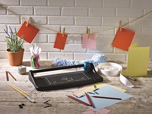 Avery Lightweight A4 Paper Trimmer, Photo and Paper Cutter, 5-Sheet Capacity, Self-Sharpening Blade, Black & Teal (TR002)