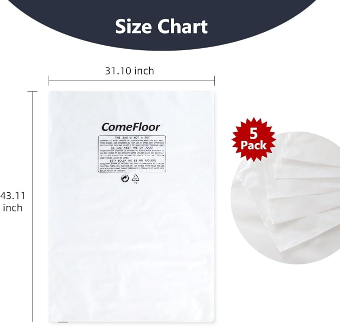 6.5Mil Clear Plastic Dust Collector Bags