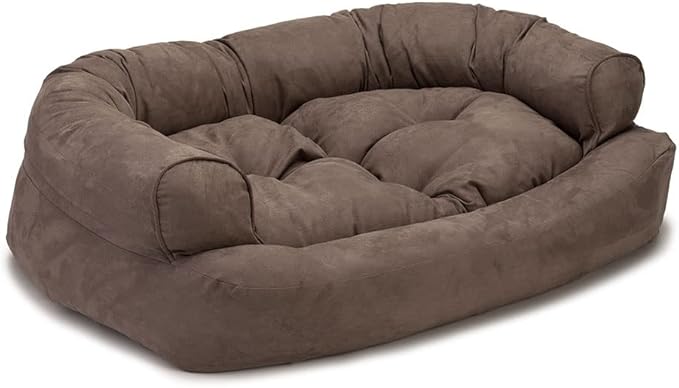 Snoozer Overstuffed Luxury Pet Sofa, Large, Dark Chocolate