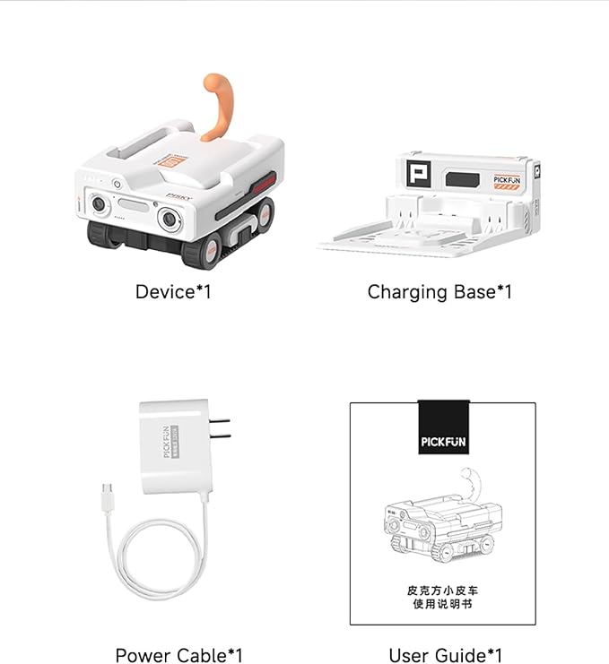 PMATE Self-Moving Pets Camera AI-Powered Rover with Auto Tracking & Patrol, 2K Live View, Night Vision, 2-Way Talk, and Auto-Recharge (A3-White)