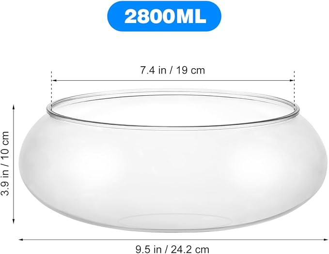 Mipcase Large Clear Bubble Bowl, Plastic Fish Bowl Vase Round Bowl Terrarium Globe Flower Vase Hydroponic Container Betta Tank Water Lily Bowl Aquatic Plant Pot
