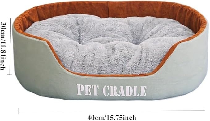 Dog Bed Orthopedic Dog Couch Bed, Waterproof Pet Bed with Removable Washable Mat & Non-Slip Bottom(Grey,15.75''X11.81'')