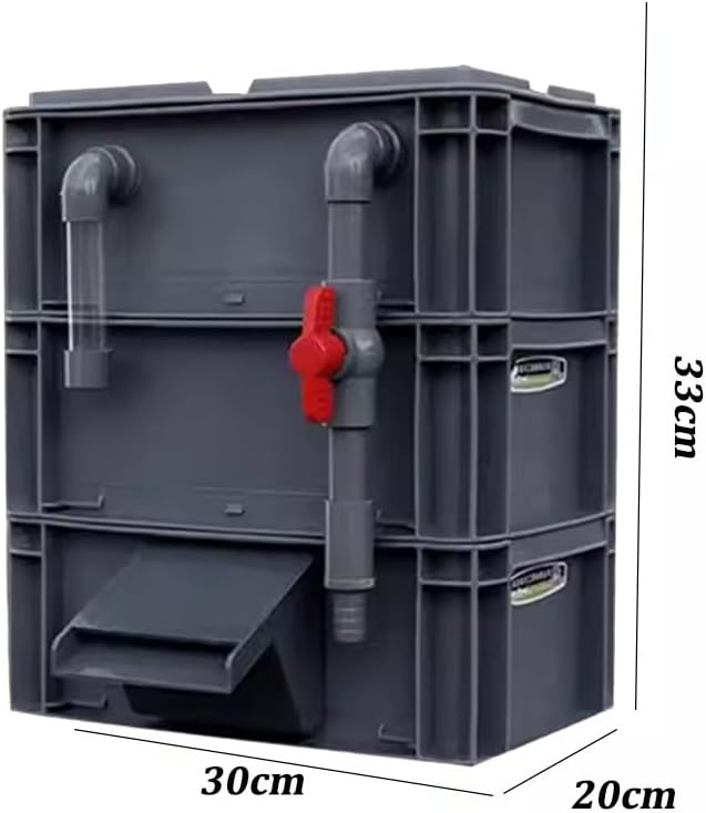 GRRICEPL Fish Tank Filter Box, Waterfall Bio-Filtration Aquarium, Turtle Tank