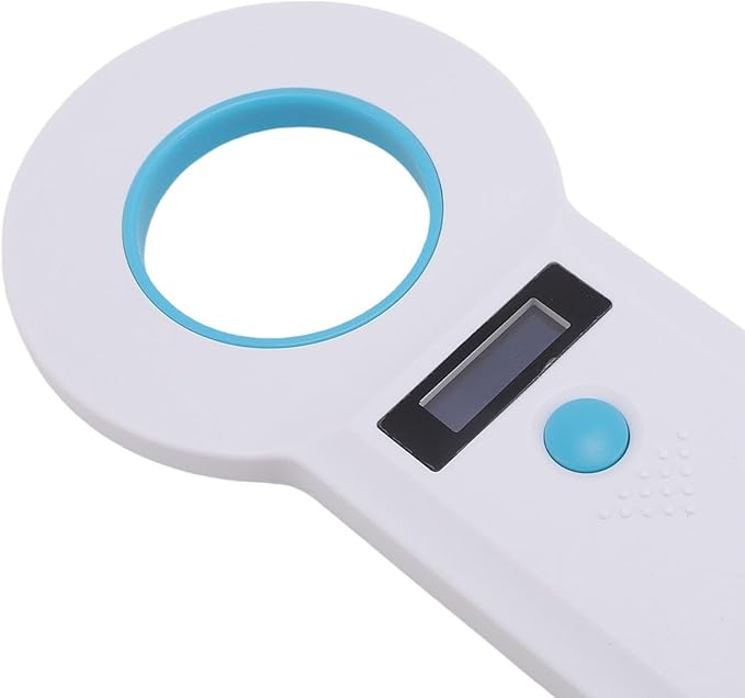 Pet Microchip Scanner, 15 Digits Animal Chip ID Scanner, EMID Microchip Reader with FDX B ISO11784 85 Support, Ideal for Dogs, Cats, Pigs & Animal Identification (White)