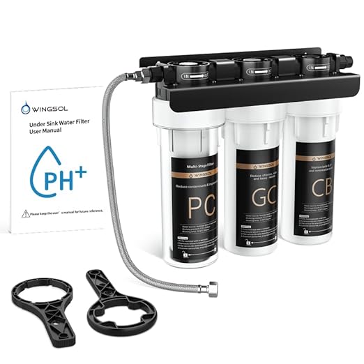 Under Sink Alkaline Water Filter, 9-Layer Water Filter System Reduces Heavy