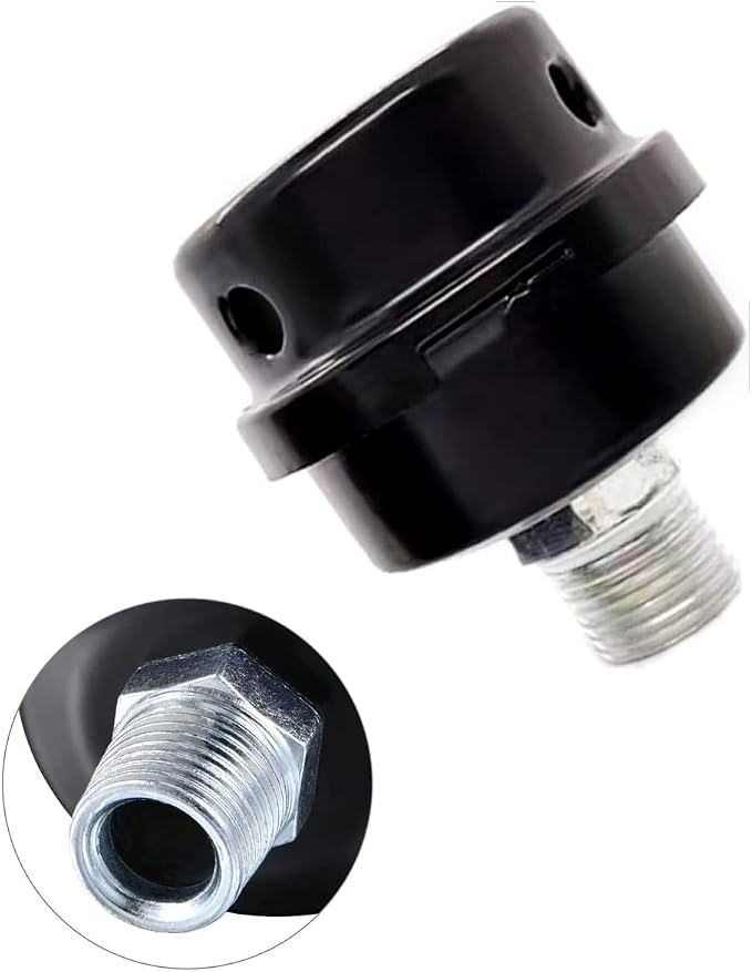 2 Pcs 20mm Air Compressor Silencer Filter, 1/2"Thread Intake Filter Noise