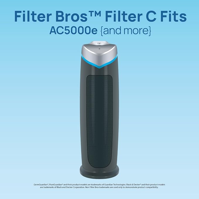 Filter Bros Carbon Filter C 4Pack Replacement Fits GermGuardian FLT28CB4