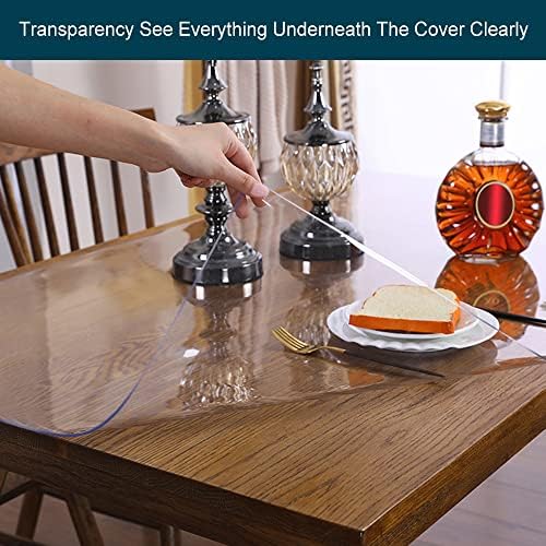 Wadrac Clear Table Protector for Chair Mat for Hard Floor Hardwood End Table Bench Entryway TV Cabinet Desk Craft Work Console Folding Tabletop Mat Desktop Pad PVC Plastic Tablecloth Cover 30X48
