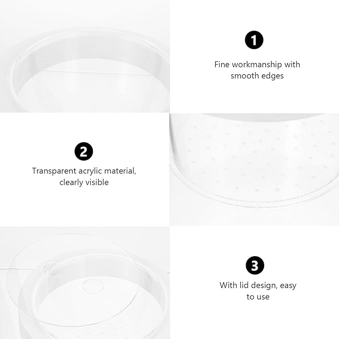Floating Fish Breeding Box with Lid : Transparent Acrylic Guppy Breeder Box Fish Breeding Tanks for Clownfish Shrimp, 4.72X4.72X3.14in