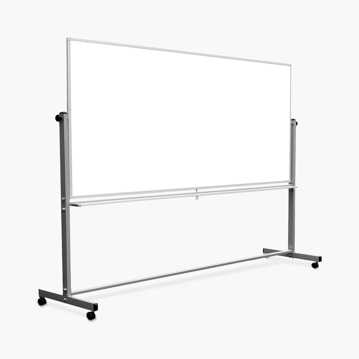Luxor Mobile Dry Erase Double-Sided Magnetic Whiteboard with Aluminum Frame and Stand - 96"W x 40"H