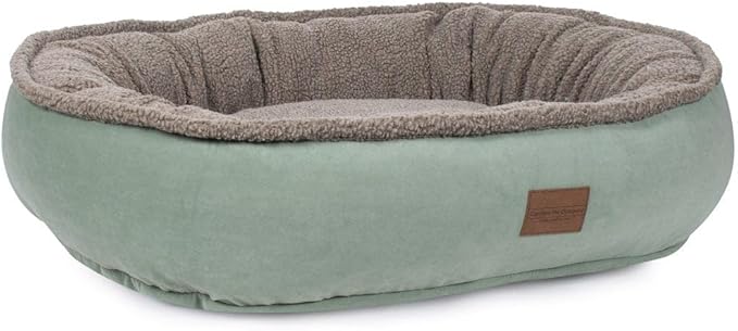 CAROLINA PET COMPANY Microfiber & Tipped Berber Comfy Cup Dog Bed - Chocolate, M