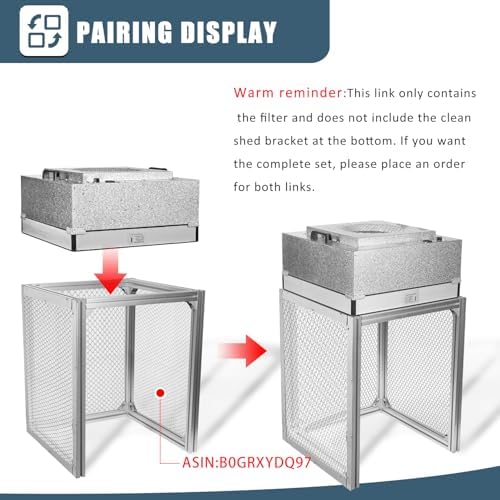 HEPA H14 Filtration Laminar Flow Hood（Include HEPA Filter）,FFU,Updated Fan Filter Unit, Laminar Air Flow Hood (22.6”x22.6”110V), 100/ISO Class 5 Cleanliness, for laboratories/clean rooms/Mushroom Room