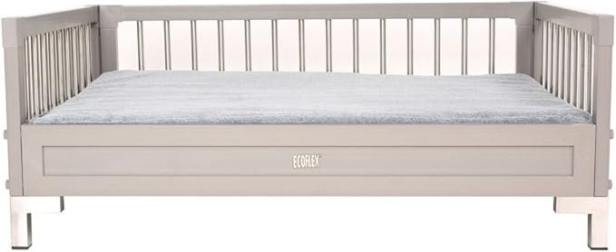 New Age Pet ecoFLEX Manhattan Raised Dog Bed w/Removable Cushion, Extra Large, Grey