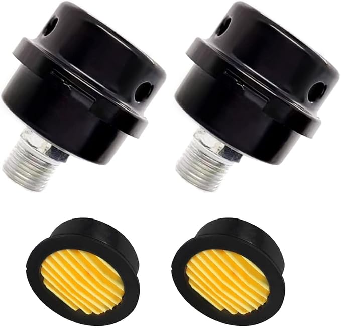 2 Pcs 20mm Air Compressor Silencer Filter, 1/2"Thread Intake Filter Noise