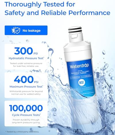 Waterdrop ADQ747935 Refrigerator Water Filter and Air Filter, 3 Combo