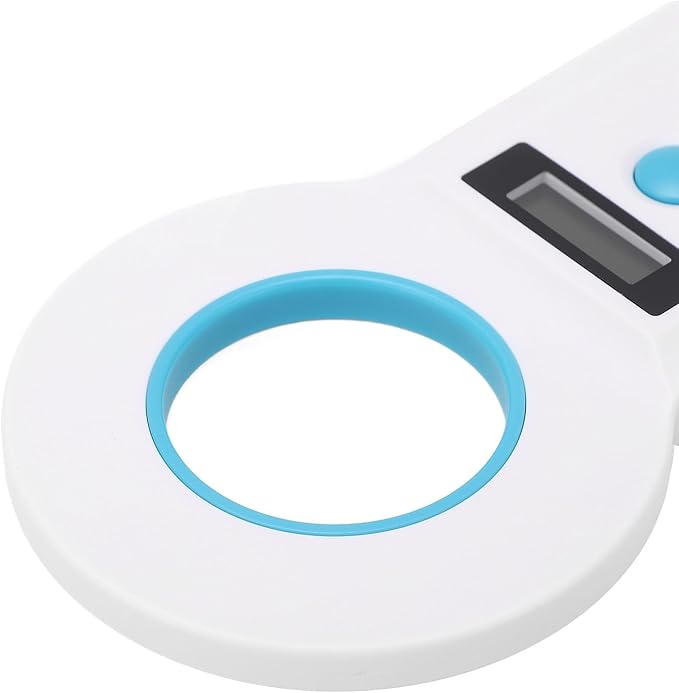 BRRNOO Microchip Scanner, Pet Microchip Scanner Pet ID 134.2KHz 125KHz Chip Rechargeable Animal Card Reader with Storage Function for Pets