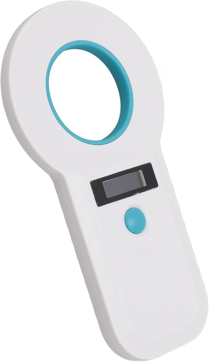 aqxreight Pet Chip Scanner Animal Tag Reader USB Interface 15 Digits Microchip Recognizer for Cats Dogs 128 Data Storage Black Your Which Microchip Efficient Reliable Obtain Can This (White)