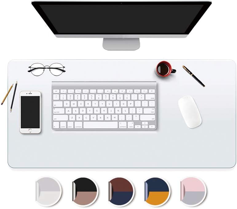 XL PVC Clear Desk Blotter Mat Protector Plastic Table Cover Mat Extra Large Office Drawing Writing Full Desk Pad for Computer Work Desktop Organizer Non-Slip Easy Clean Water Resistant 24x60 Crystal