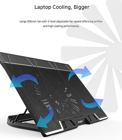 Zalman NS3000 Laptop Cooling Pad Cooler Stand with Powerful 200mm Quiet Fan