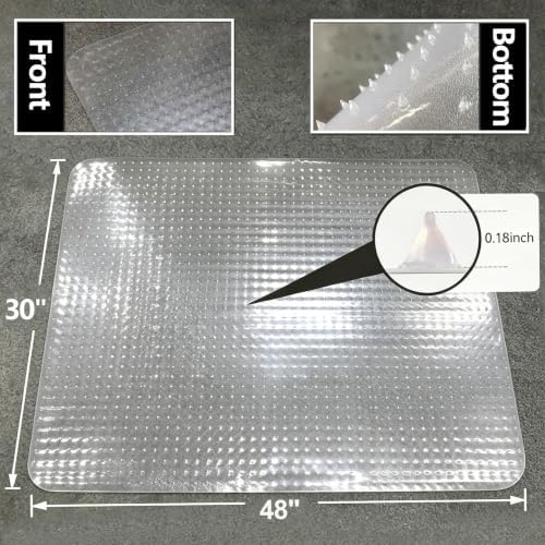Office Chair Mat for Carpet, Clear Heavy Duty Floor Protector Under Desk