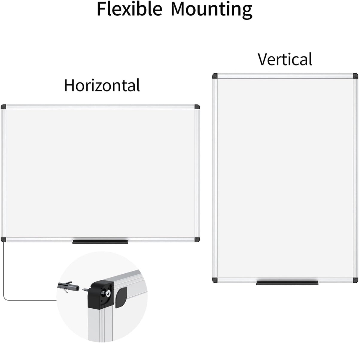 VIZ-PRO Magnetic Dry Erase White Board for Wall, 48 x 36 Inches, 2 Pack