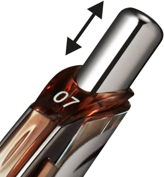 Pentel EnerGel RTX Retractable Liquid Gel Pen, (0.7mm) Metal Tip, Medium Line, Brown Ink, Box of 12 (BL77-E)