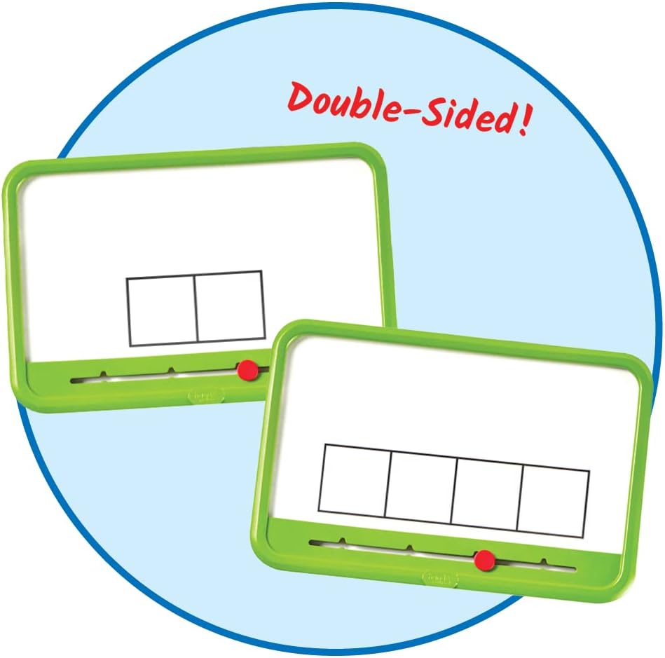 hand2mind Elkonin Boxes Magnetic Dry Erase Boards Set, Set of 8