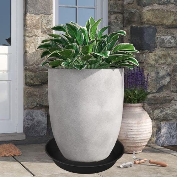 3 Pack of 25 26 inch Plant Saucer, 4.2" Depth, Large Deep Heavy Duty Plastic