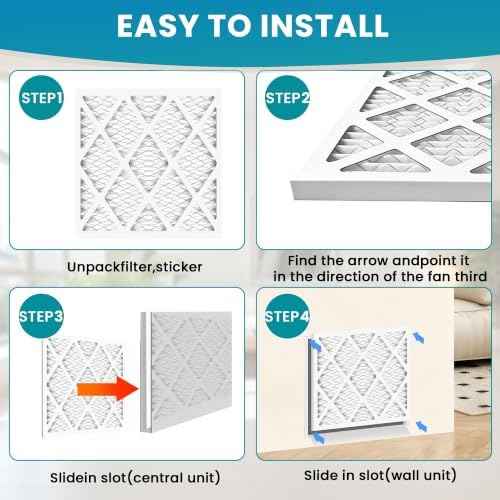 (6 Pack) 10x20x1 Air Filter, MPR 1900 & FPR 10, MERV 13 Pleated Air
