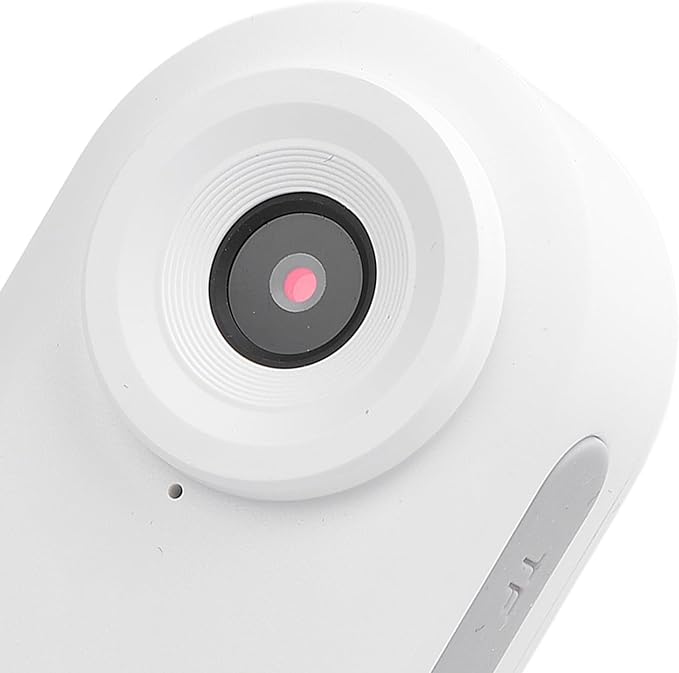 Pongnas Pet Camera Collar, 1080P HD Video Recording with Anti Shake, 0.96 Inch IPS Color Screen, Wide Angle Lens, Magnetic Mount, for Cycling Outdoor Pets (White)
