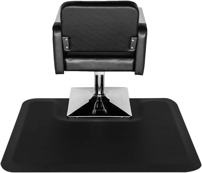 OmySalon 3' x 4' Barber Floor Mat Anti Fatigue for Stylist Standing, 1/2'' Thick Comfort Matt Square Base for Salon Styling Chair, Hair Cutting Hairdressing Beauty Equipment