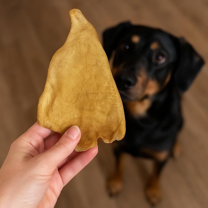 Wild Eats Water Buffalo All Natural Ear Dog Chews, Single Ingredient Dog Treats - 20 Count (Grain Free Treats - Great Alternative to Pig Ears, Cow Ears, Bones & Rawhides)