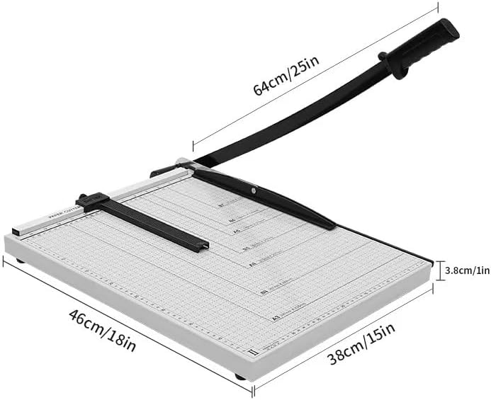 18 Inch Guillotine Paper Cutter, Heavy Duty Trimmer with Safety Lock