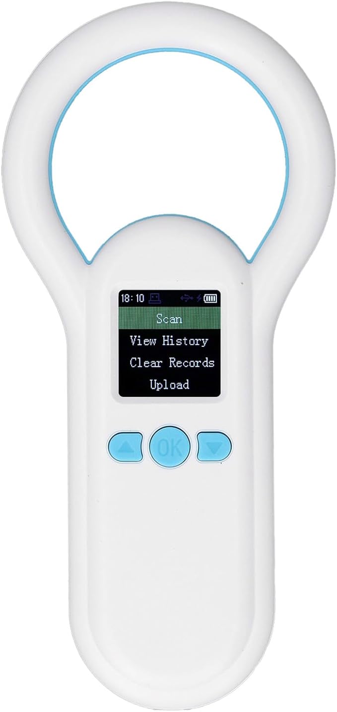 Yctze S20 Pet Microchip Scanner, 1.44 Inch TFT Display Reader, ISO11784 11785 FDX B ID64 Scanner with 500 Records Storage & USB Upload, Ideal for Dogs, Cats & Animal Management