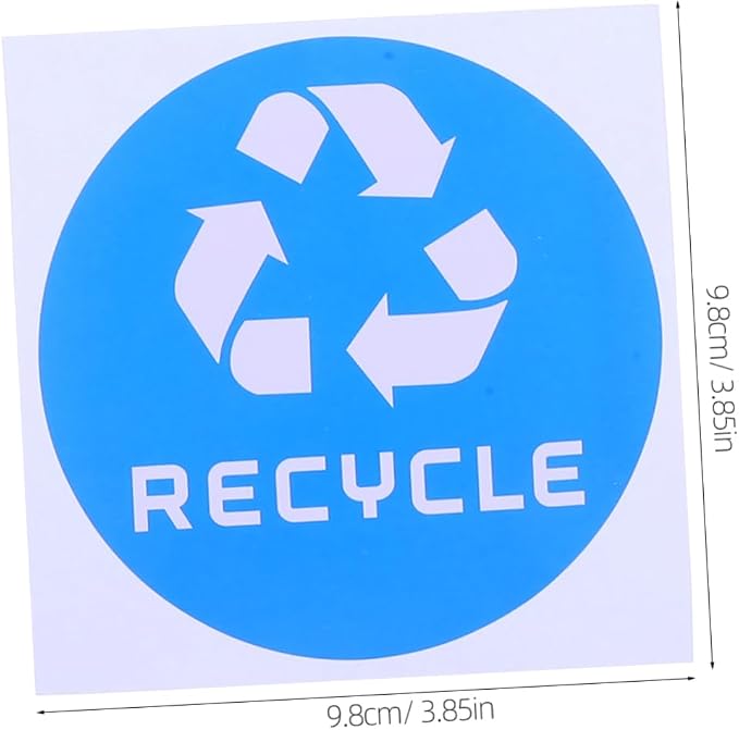 6pcs Decorative Waste Sorting Stickers