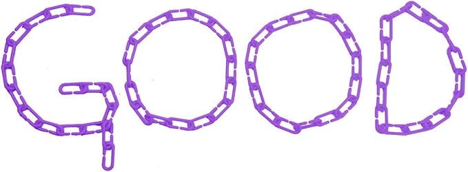 200-Piece Purple Plastic Chain Links & Toys - Interlocking C-Clip Bird Cage Accessories for Parakeets, Sugar Gliders, Small Pets (Climbing/Swinging Toys)