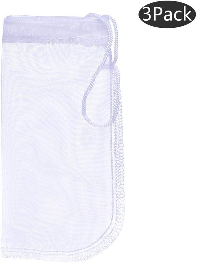 ALEGI Media Filter Bag Aquarium Extra Fine, Reusable 180 Micron Drawstring Mesh