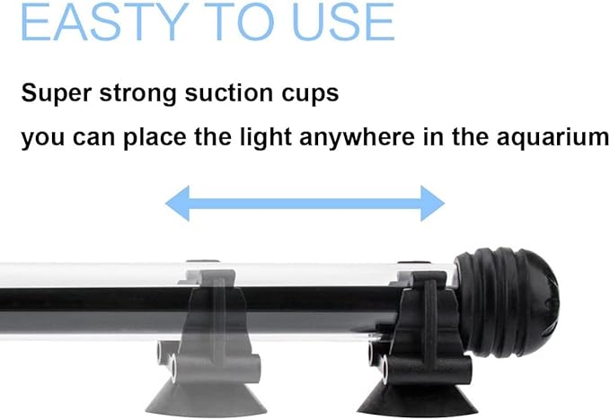 LED Aquarium Light, 19.5 inches Fish Tank Light RGB Color Underwater light Submersible Crystal Glass Lights, 27 LED Beads, Brightness Adjustable Memory Function, LED Light bar Stick for Fish Tank