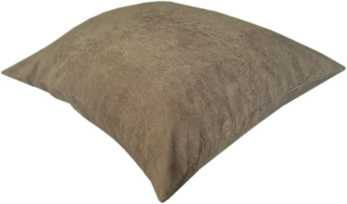 Dogbed4less Shredded Memory Foam Pillow Dog Bed with Waterproof Liner and Machine Washable Cover (Brown Microsuede, Medium 36"X29")