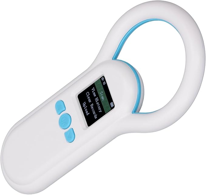Zunate Animal Microchip Scanner 134.2Khz, 1.44 Inch TFT Screen Pet Chip ID Reader with Bluetooth 5.0 and USB Data Upload for ISO 11784 11785 FDXB Tag Management